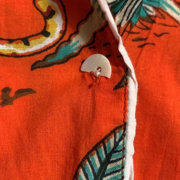 Lilbelle Women’s Kids Orange Pajama Set Medium Animal Print Fun Colorful - Picture 4 of 14